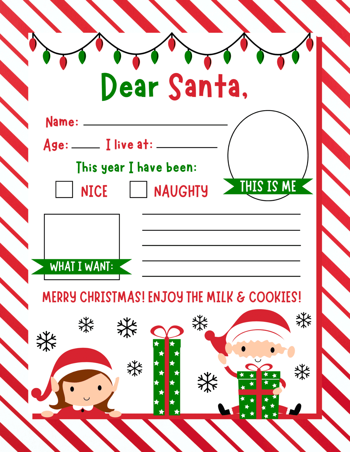 dear santa letter template free printable dear santa letter template free printable