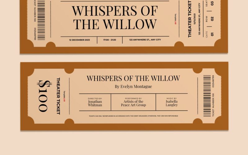 12 FREE Event Ticket Templates Word PowerPoint PSD