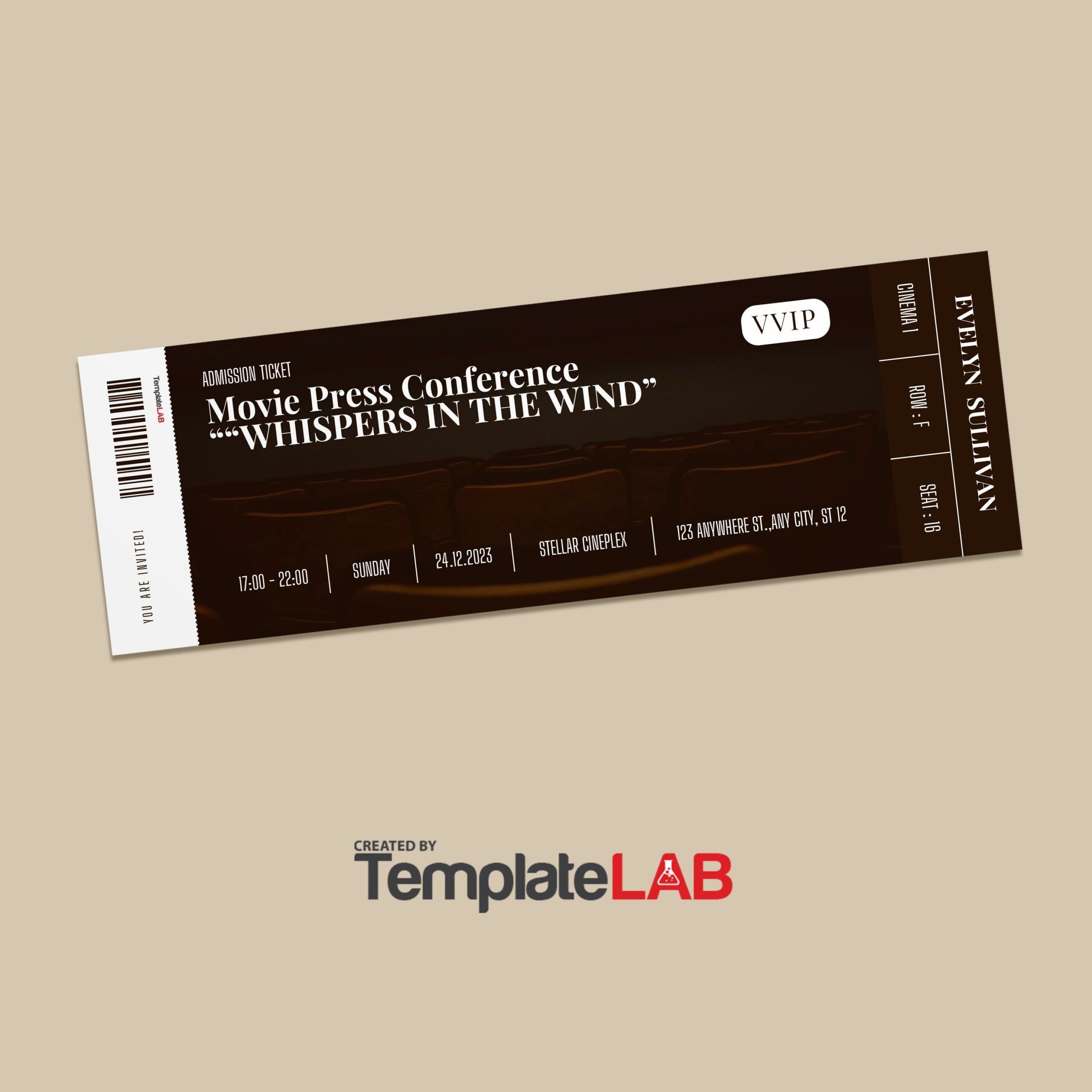 12 FREE Event Ticket Templates Word PowerPoint PSD 