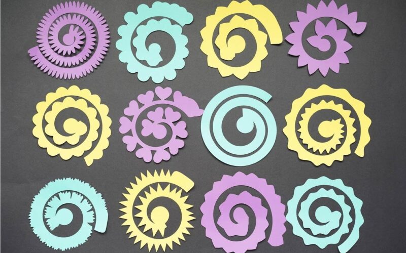 12 Free Rolled Flower SVG Templates