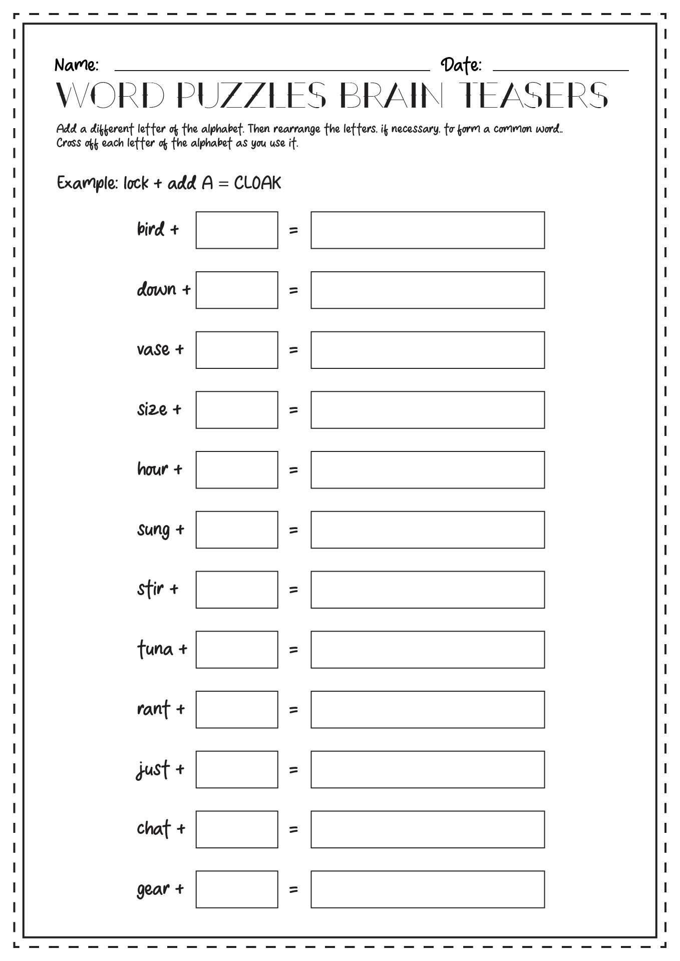 brain games printable worksheets for adults brain games printable worksheets for adults