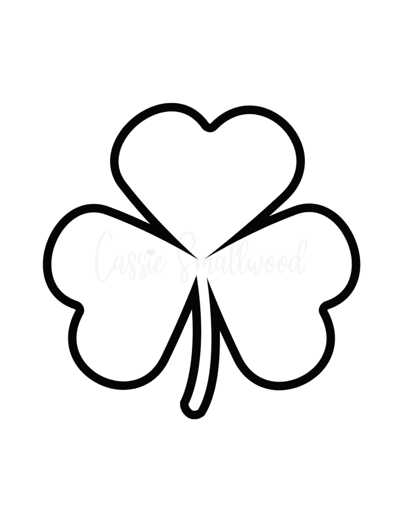 free printable shamrock template pdf