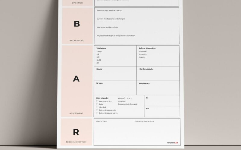 13 Blank SBAR Templates Word PDF TemplateLab