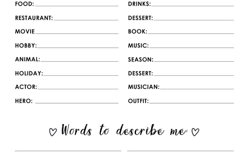 19 Printable All About Me Templates FREE TemplateLab