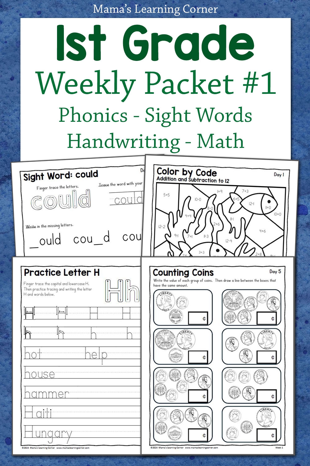 printable worksheets for 1st grade