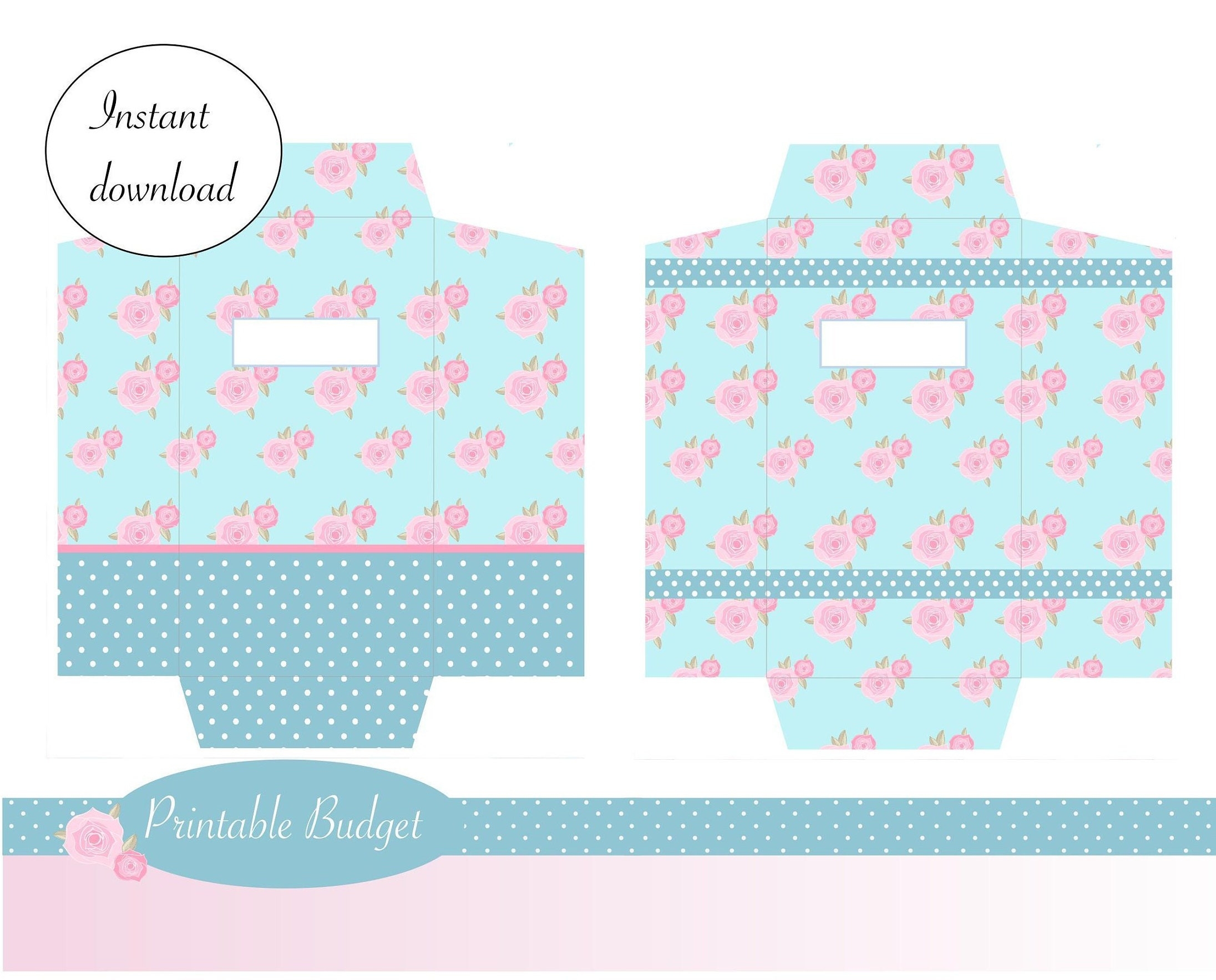 2 CASH ENVELOPES Printable Financial Planning Or Money Gifts Dave Ramsey Inspired Shabby Chic Instant Download Etsy