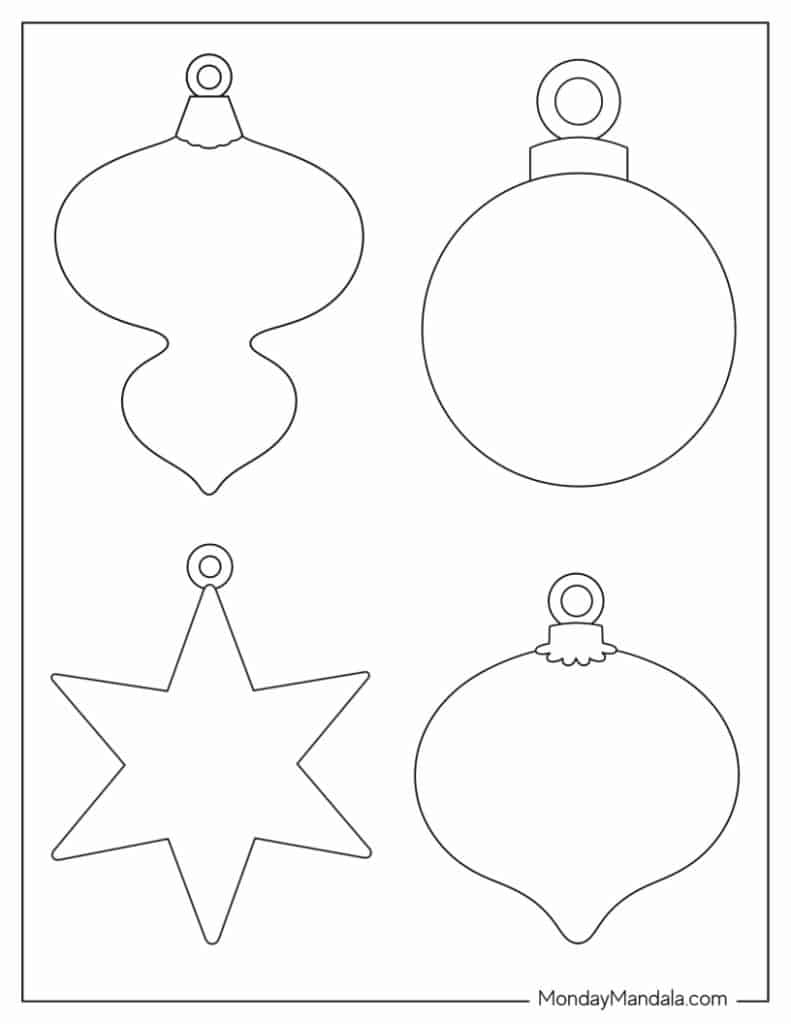 200 Printable Christmas Ornaments Free Templates 