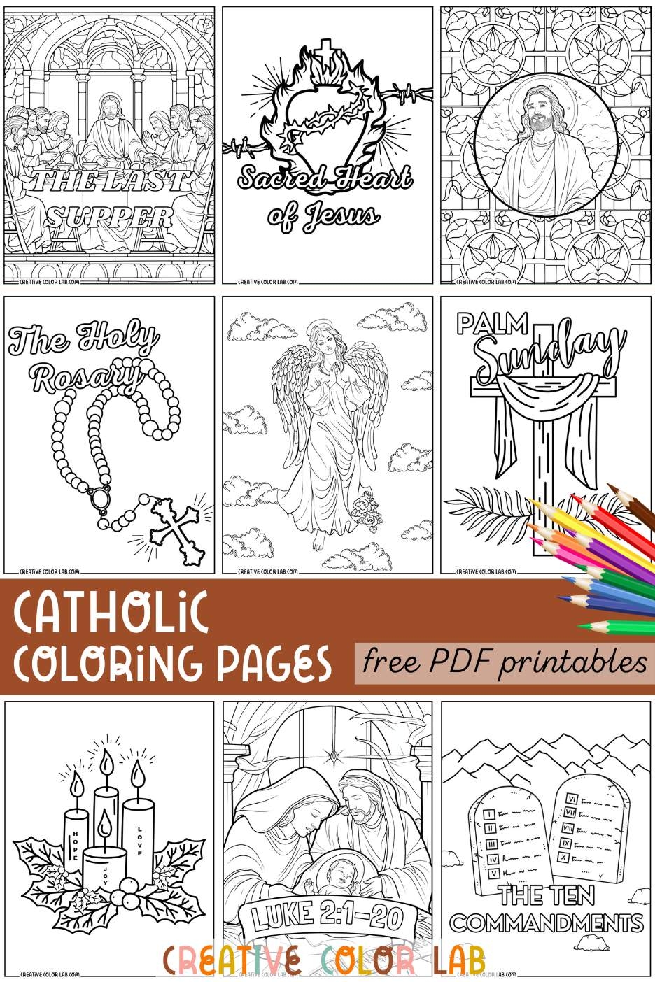 21 Catholic Coloring Page Free PDF Printables
