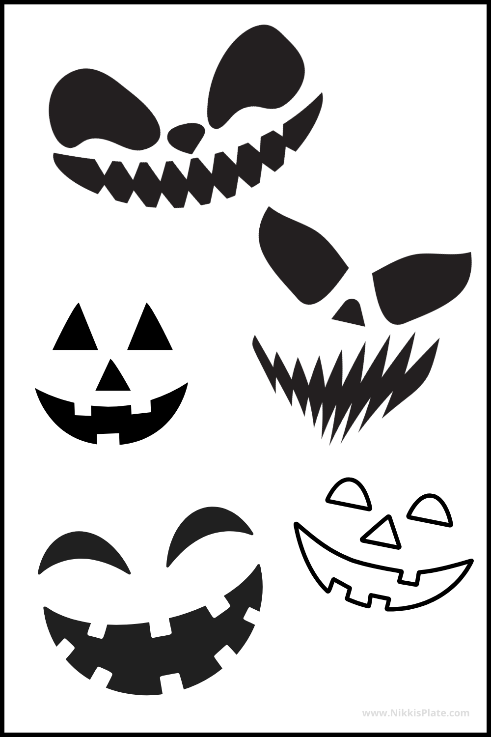 25 FREE Creepy Jack O lantern Faces Printable Stencils NP 25 FREE Creepy Jack O lantern Faces Printable Stencils NP