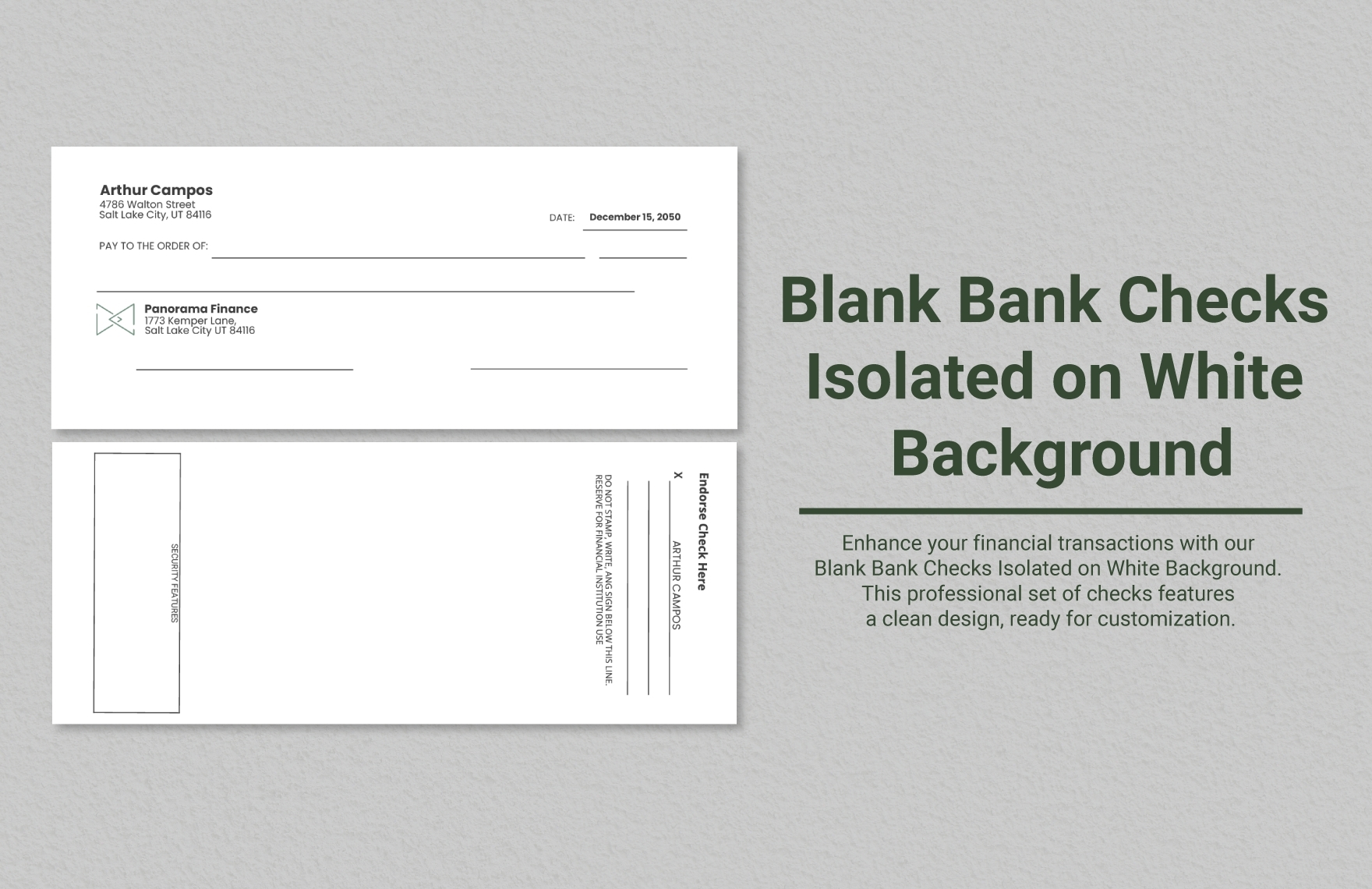 printable blank business check template