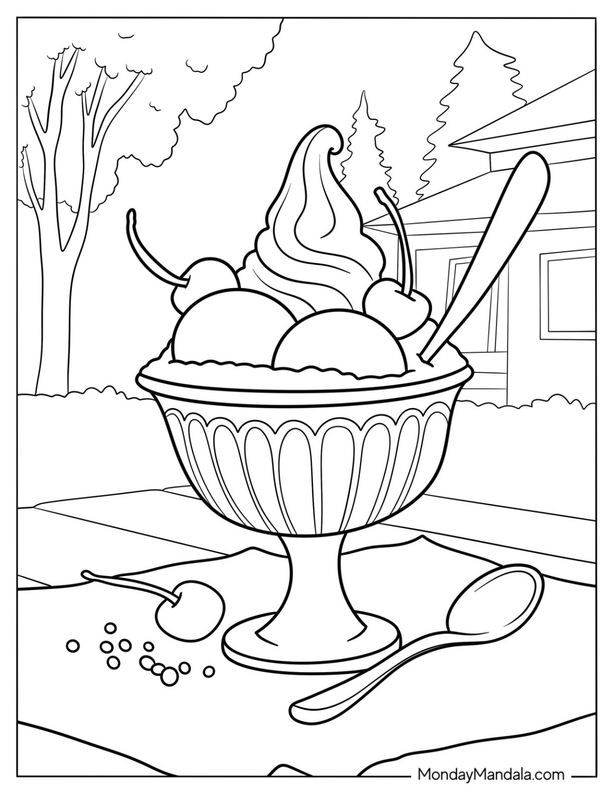 printable ice cream coloring sheets