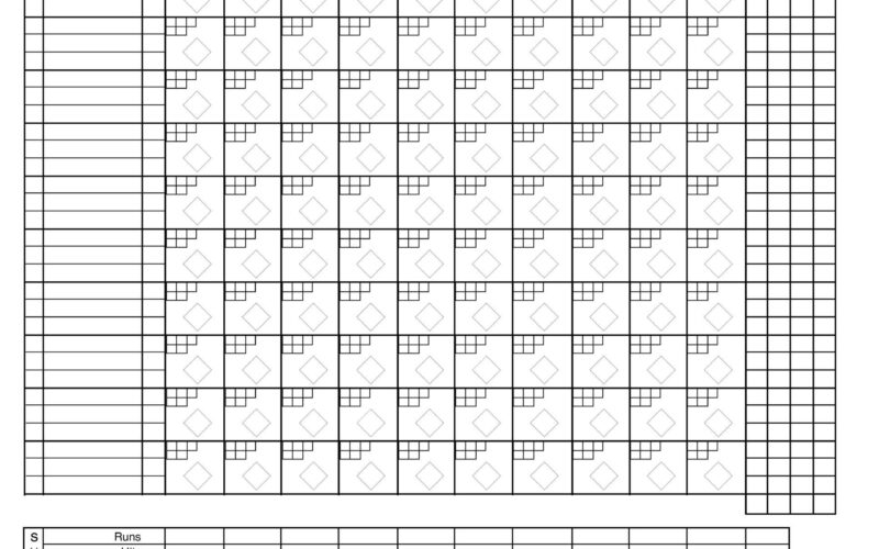 30 Printable Baseball Scoresheet Scorecard Templates TemplateLab