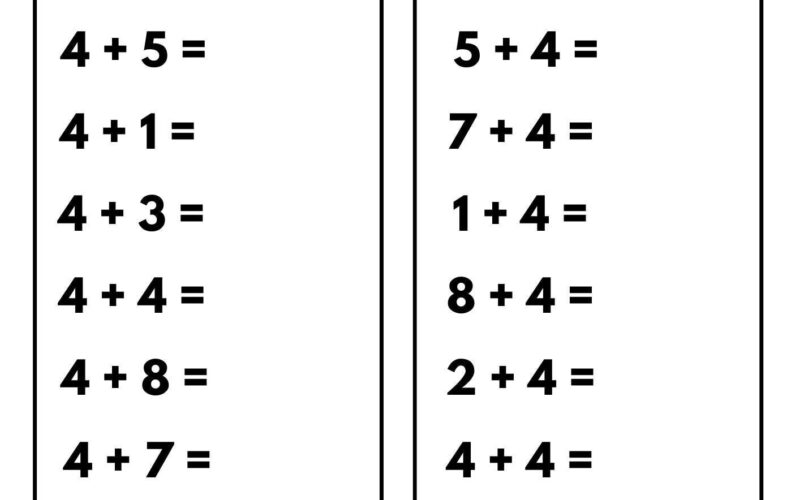 30 Printable Single Digit Addition Worksheets Preschool 2nd Grade Math Etsy