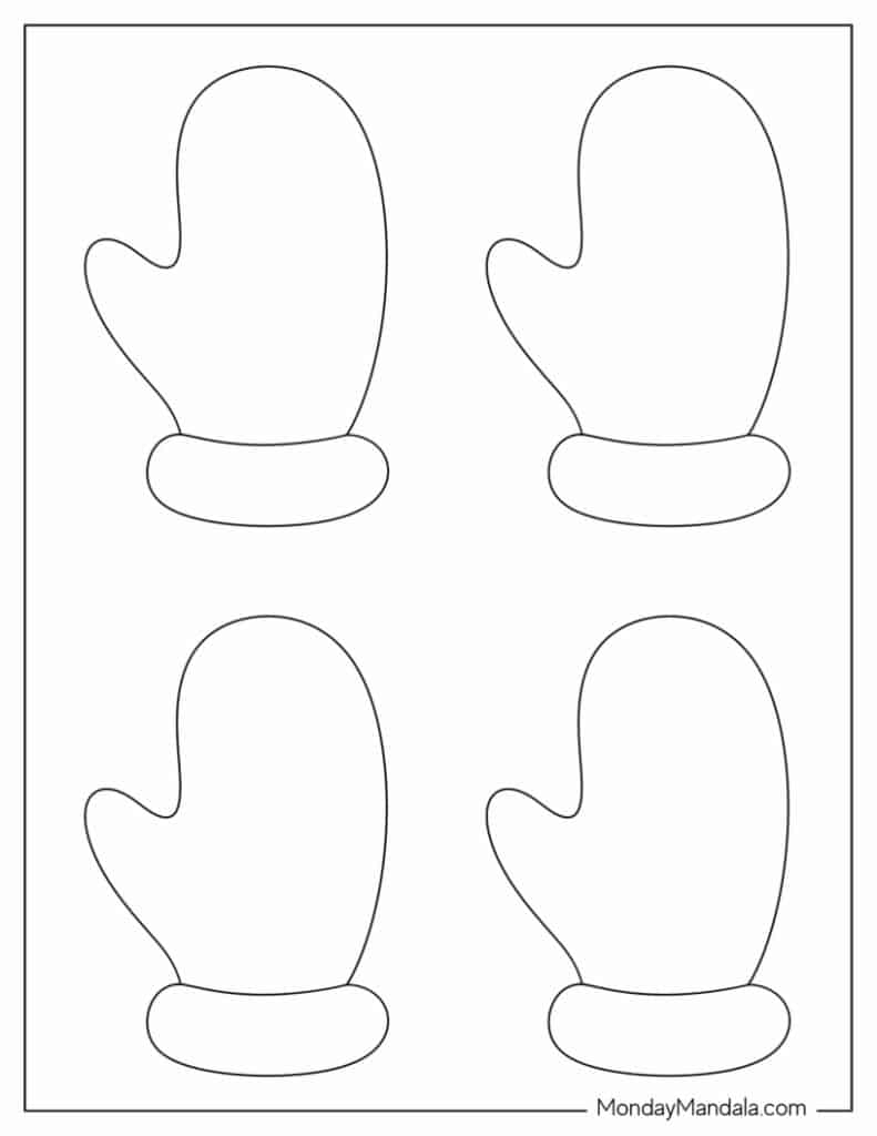32 Mitten Templates Free PDF Printables 32 Mitten Templates Free PDF Printables