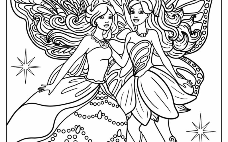 34 Fairy Coloring Pages Free PDF Printables