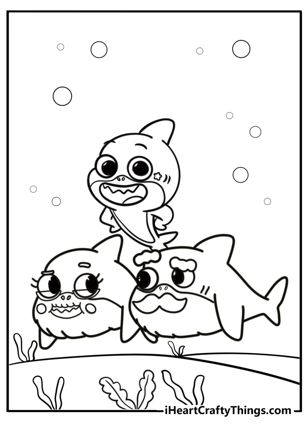 baby shark printable coloring pages