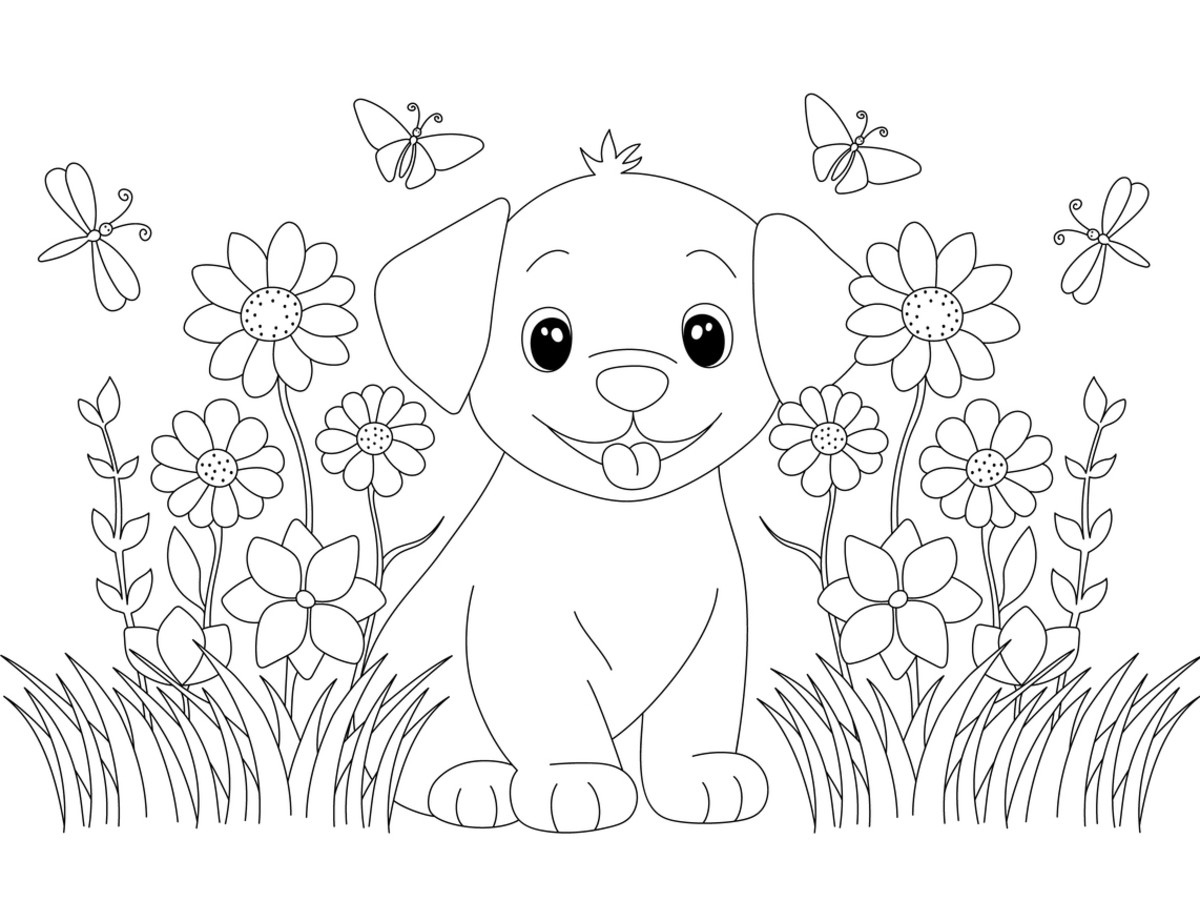 puppy printable coloring sheets