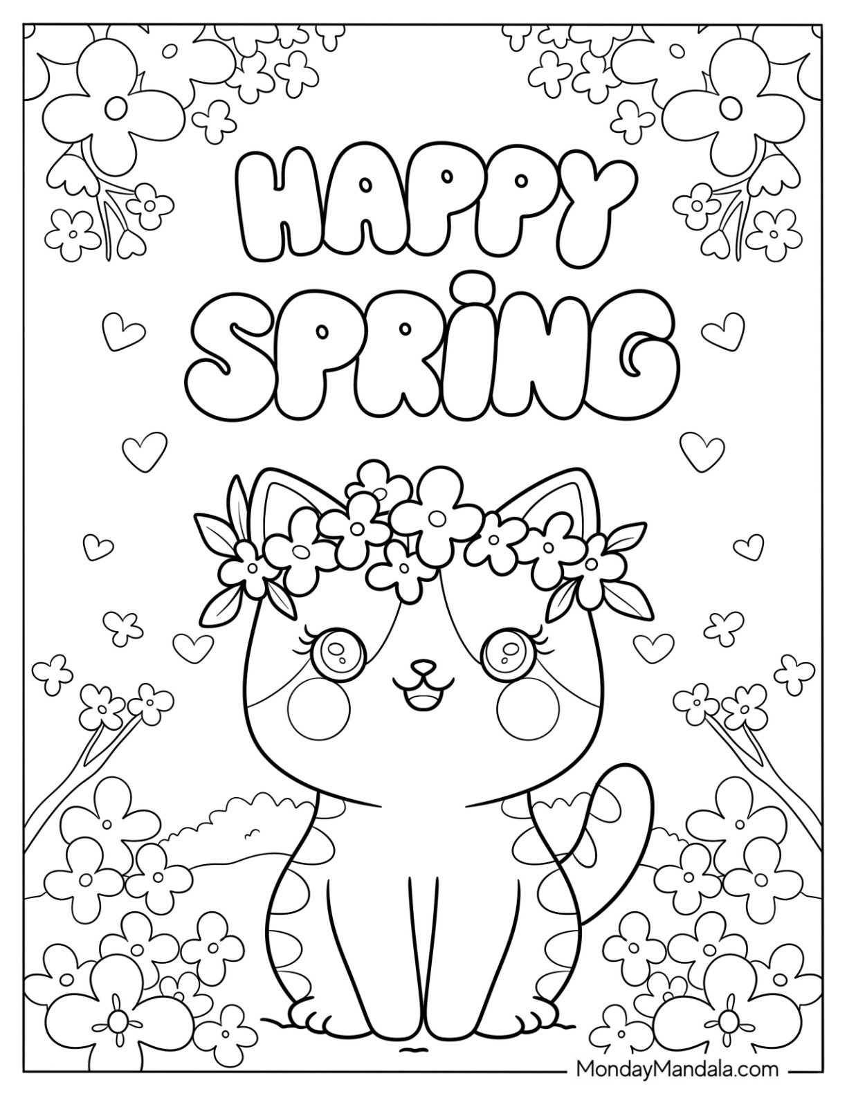 printable spring coloring sheets