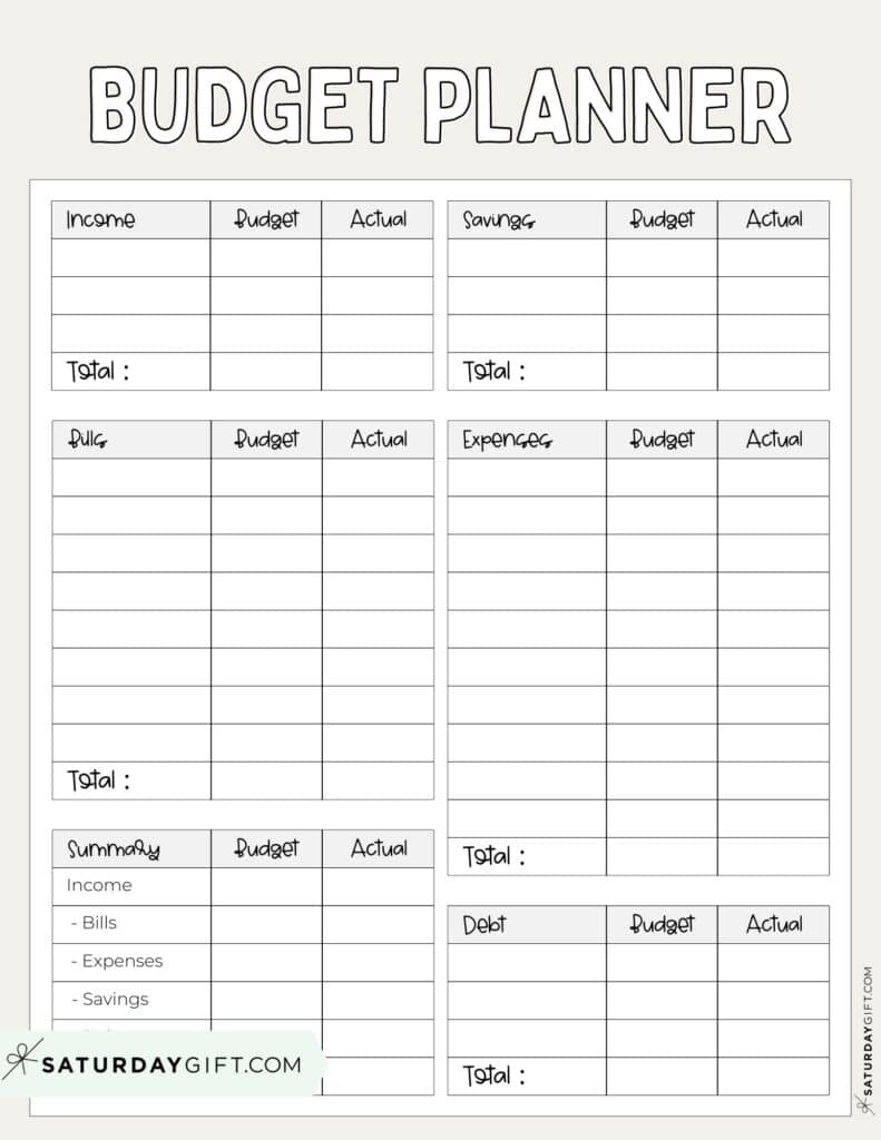 37 Budget Planners Trackers Cute Free Printables