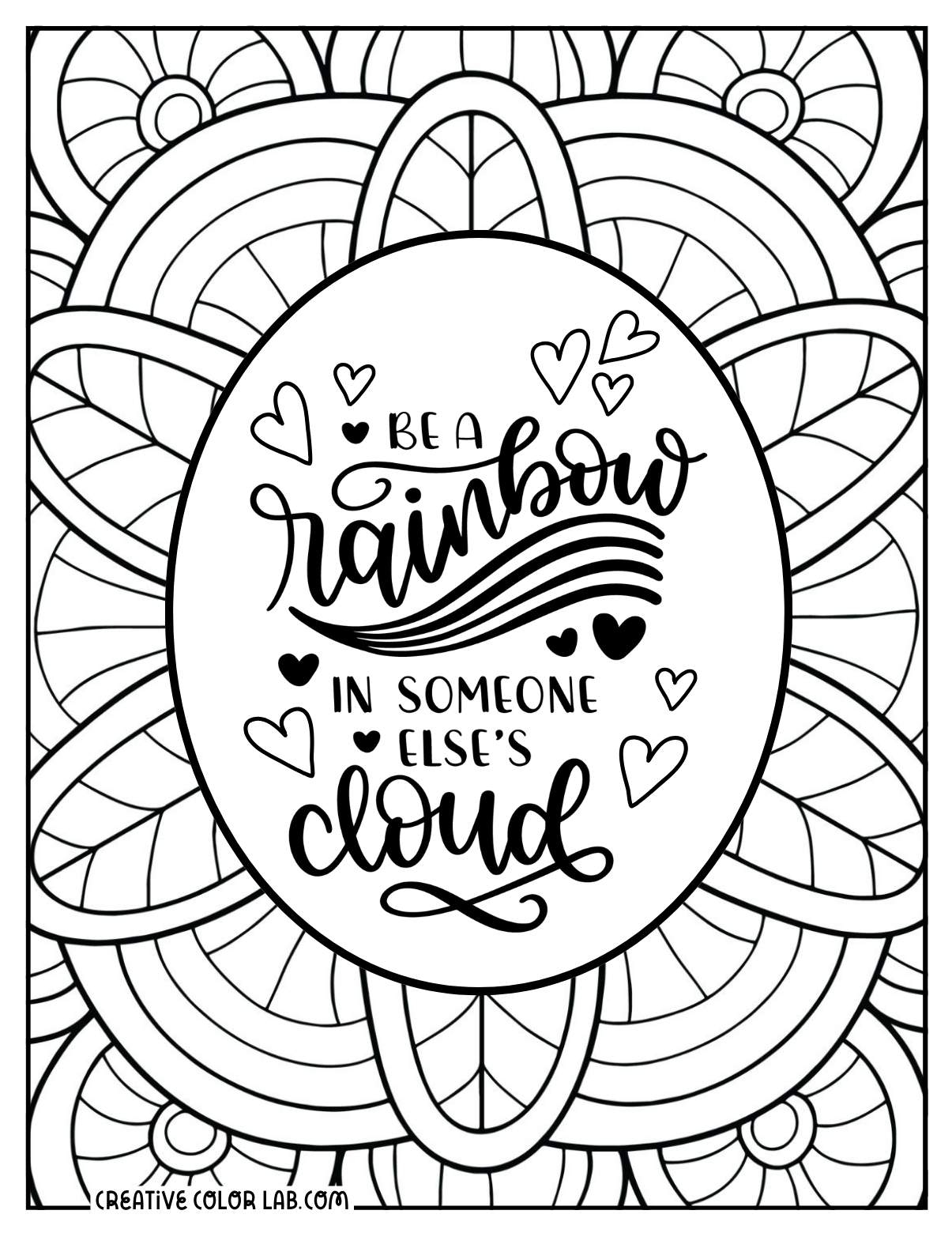 37 Inspirational Quotes Coloring Pages Positive PDF Printables