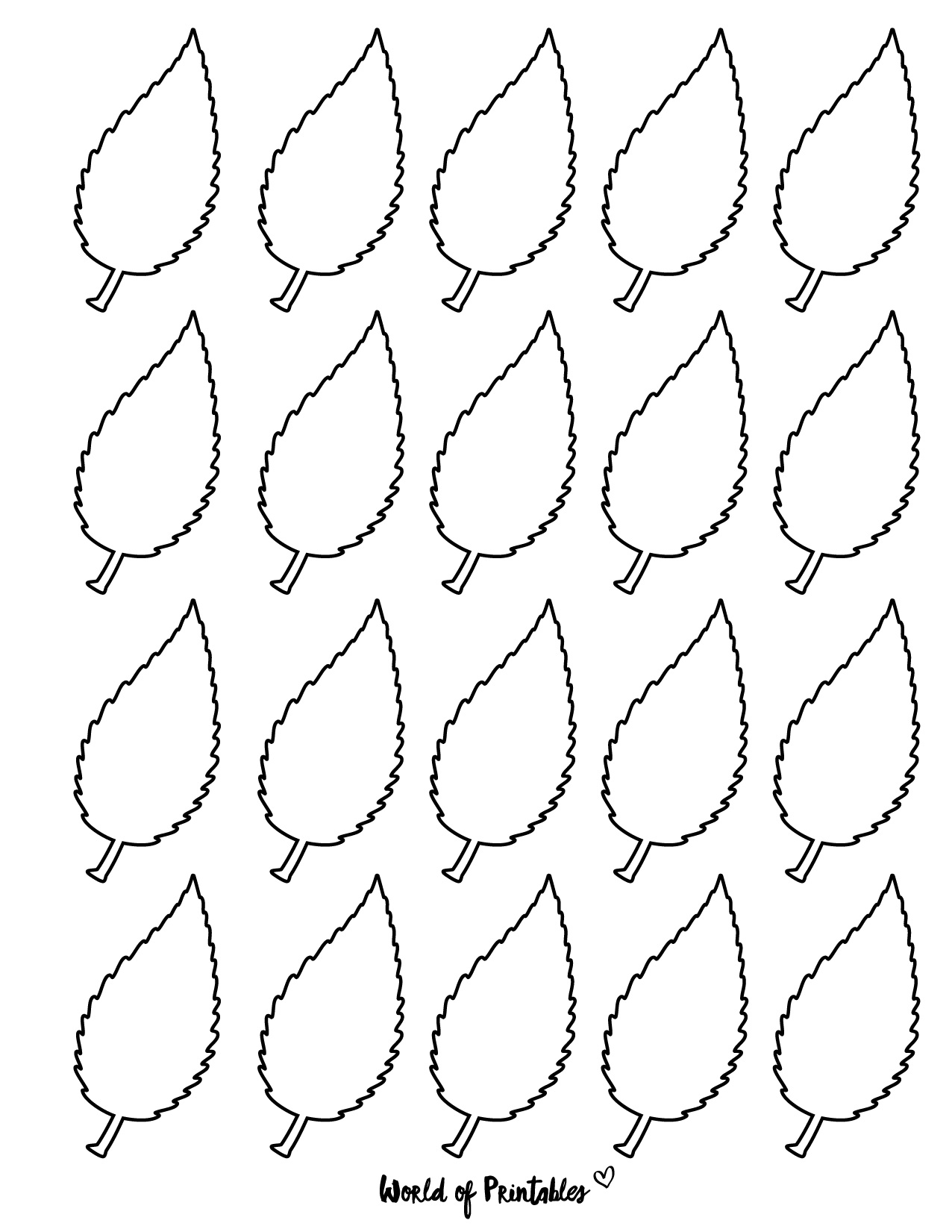 37 Printable Leaf Templates Outlines Shapes Free World Of Printables