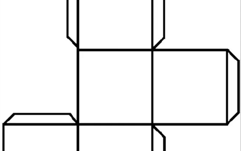 3D Cube A4 Template Card Print 3D Shapes Gift Box Kids Colouring Shapes Cut Out DIY Party Supplies Jpg Template Download Arts And Crafts Etsy