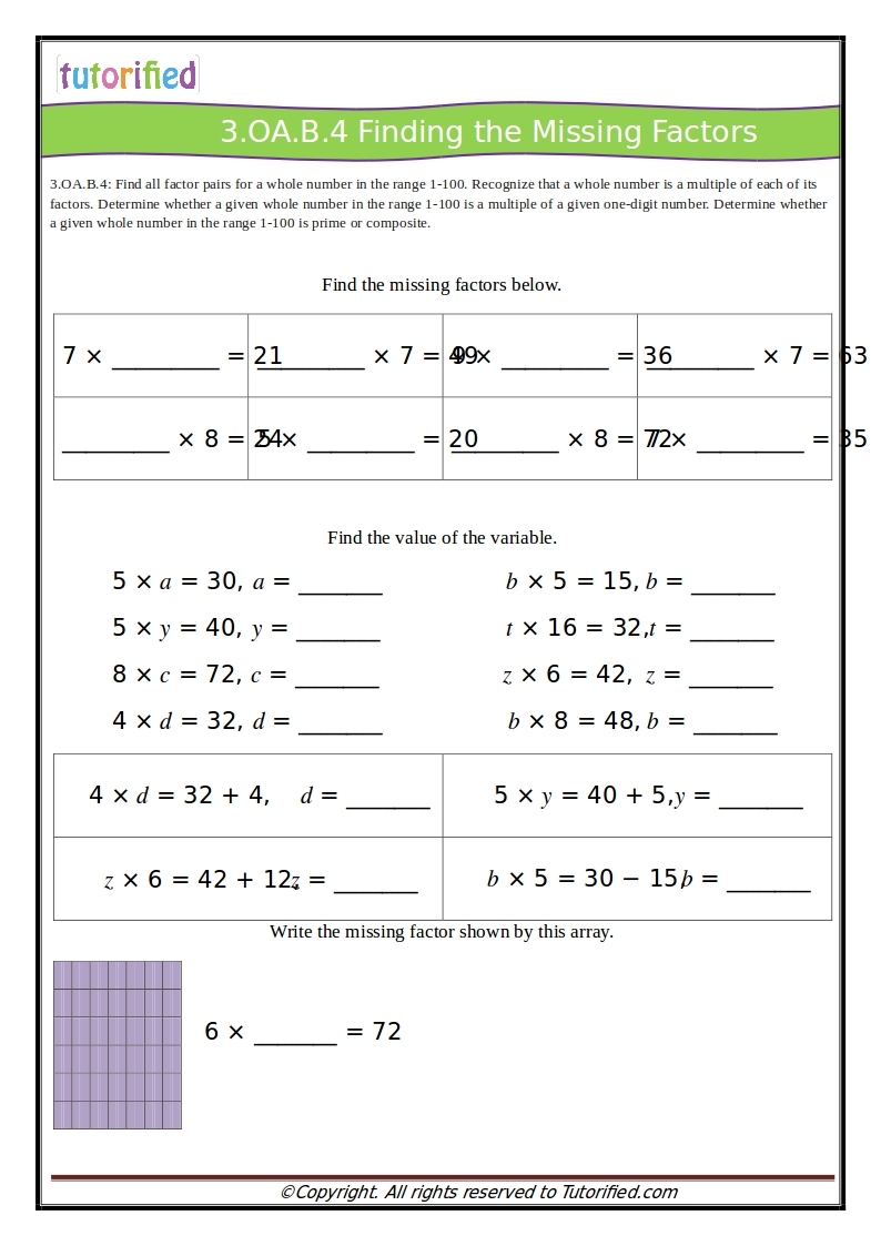 3rd grade printable worksheets