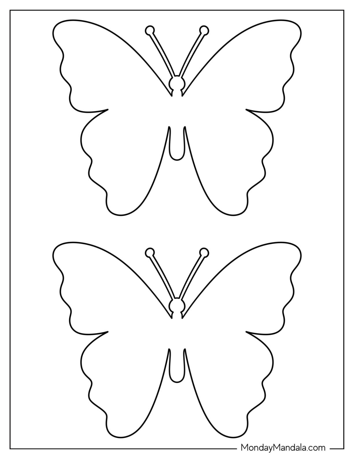 butterfly template printable