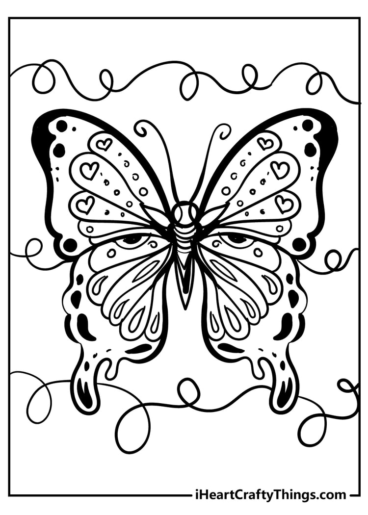 49 Butterfly Coloring Pages Free PDF Printables For Kids 