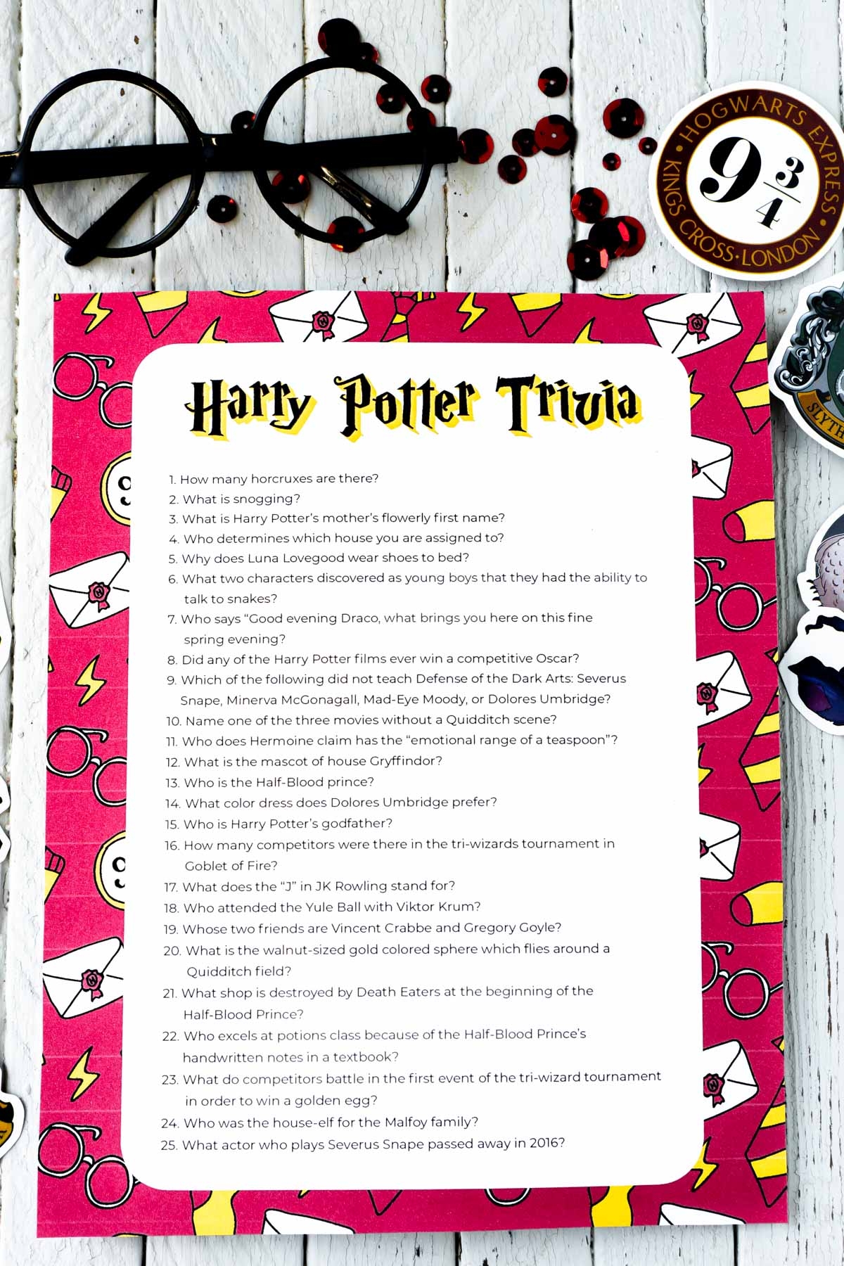 51 Harry Potter Trivia Questions Free Printable Quiz Play Party Plan 51 Harry Potter Trivia Questions Free Printable Quiz Play Party Plan