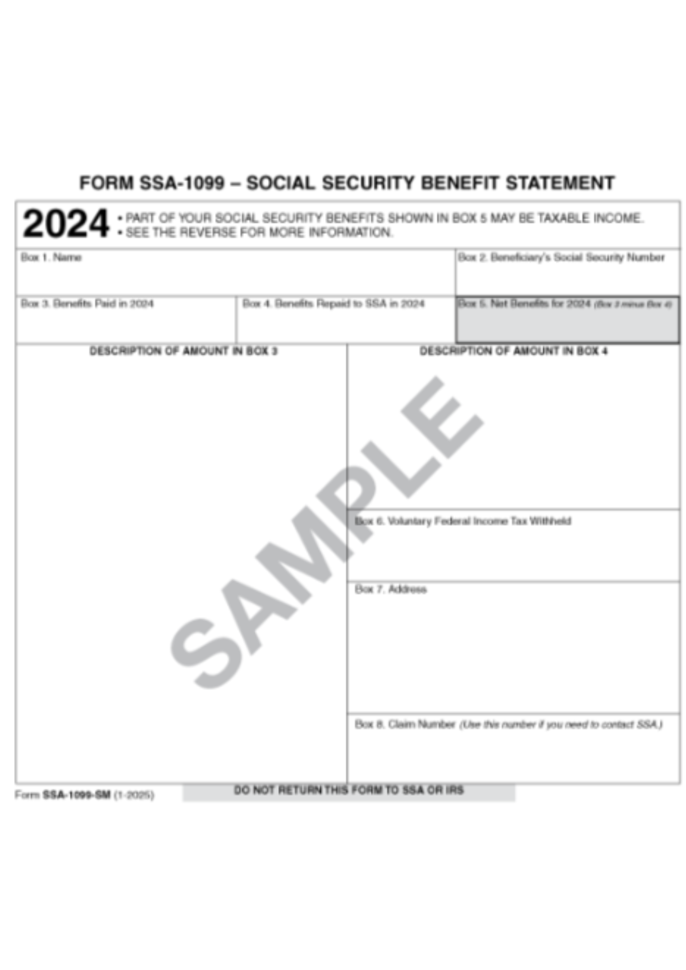 taxable social security worksheet 2024 printable
