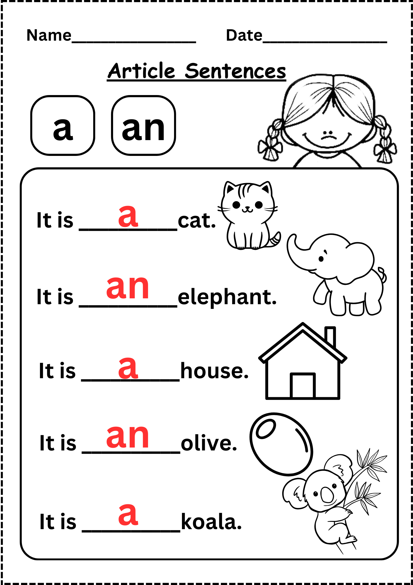 printable kindergarten worksheets