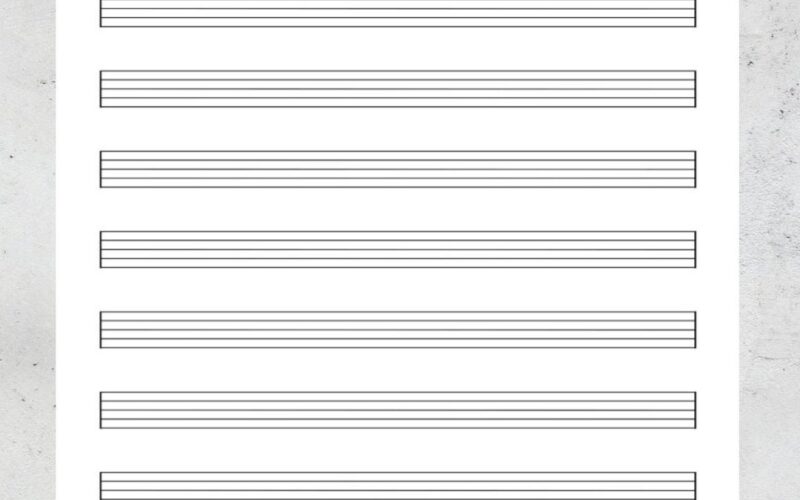 A4 Blank Sheet Music US Letter Printable Sheet Music Manuscript Paper Piano Staff Paper Blank Music Paper Etsy