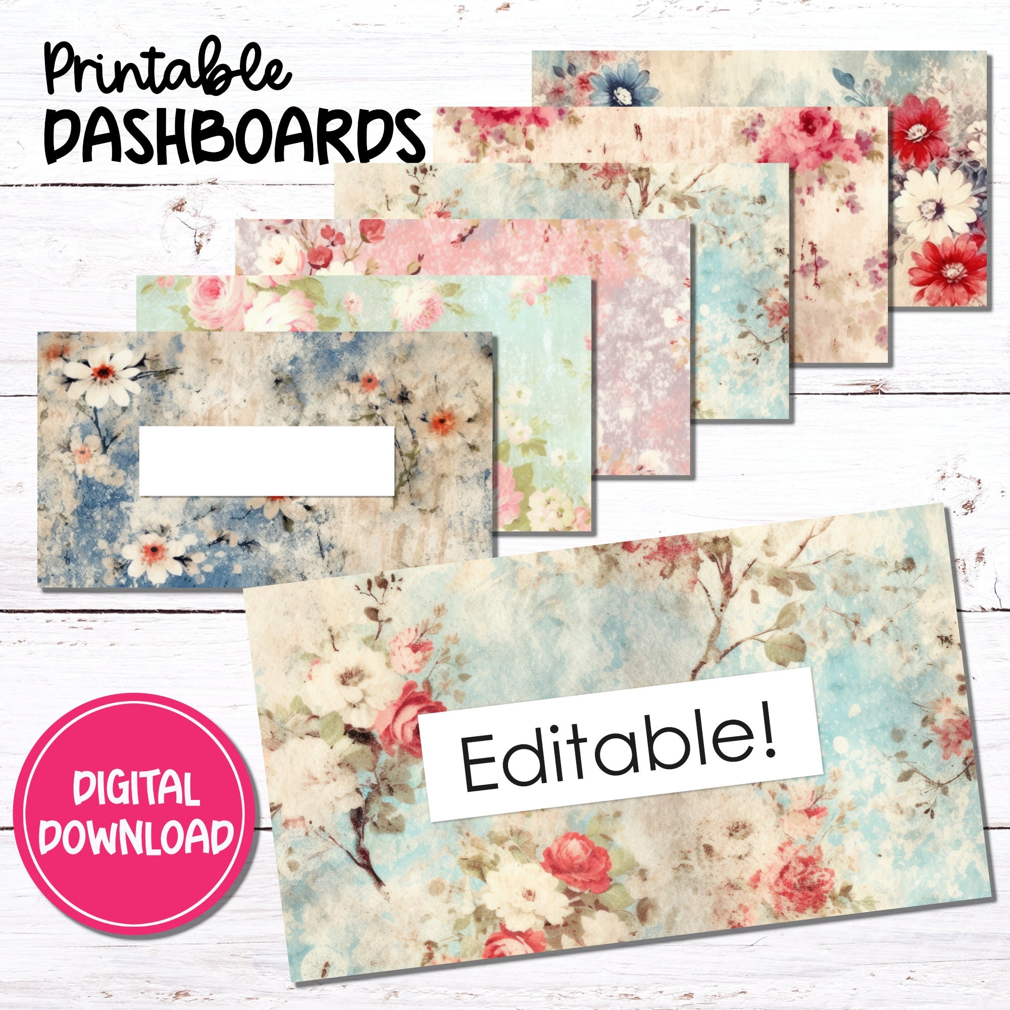 printable budget envelope template shabby chic