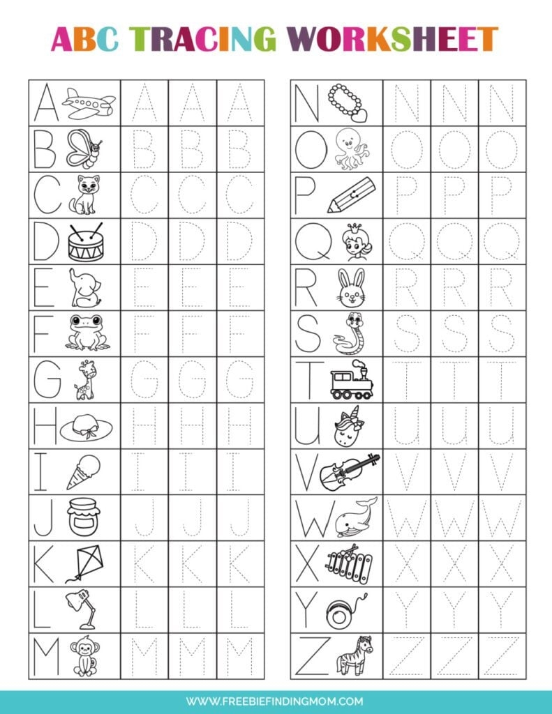 ABC Letters Printable Tracing Worksheets ABC Letters Printable Tracing Worksheets
