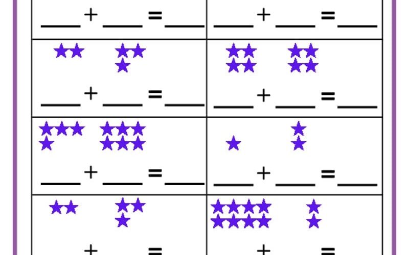 Addition Worksheets For Kindergarten