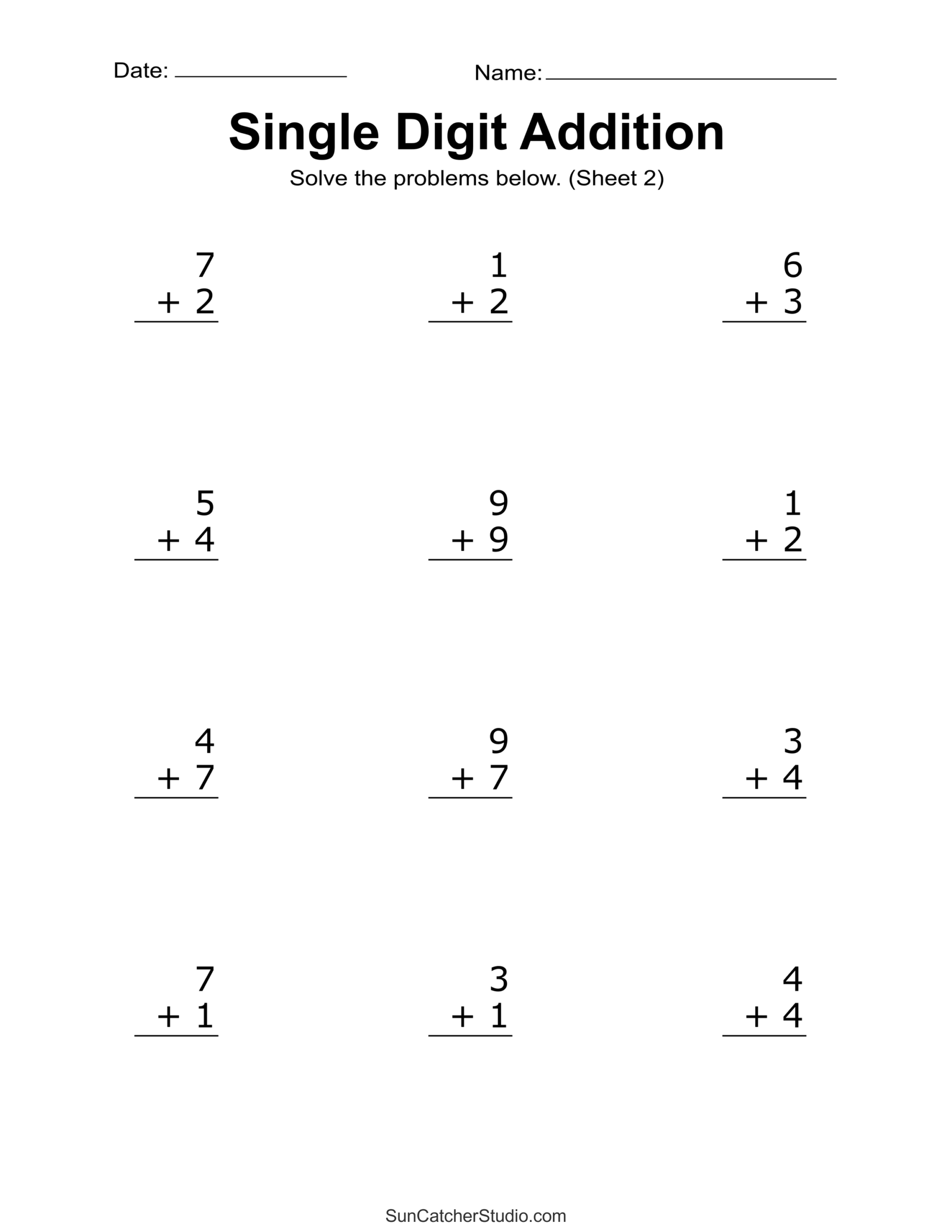 Addition Worksheets Free Printable Easy Math Problems Free Printables Monograms Design Tools Patterns DIY Projects Addition Worksheets Free Printable Easy Math Problems Free Printables Monograms Design Tools Patterns DIY Projects