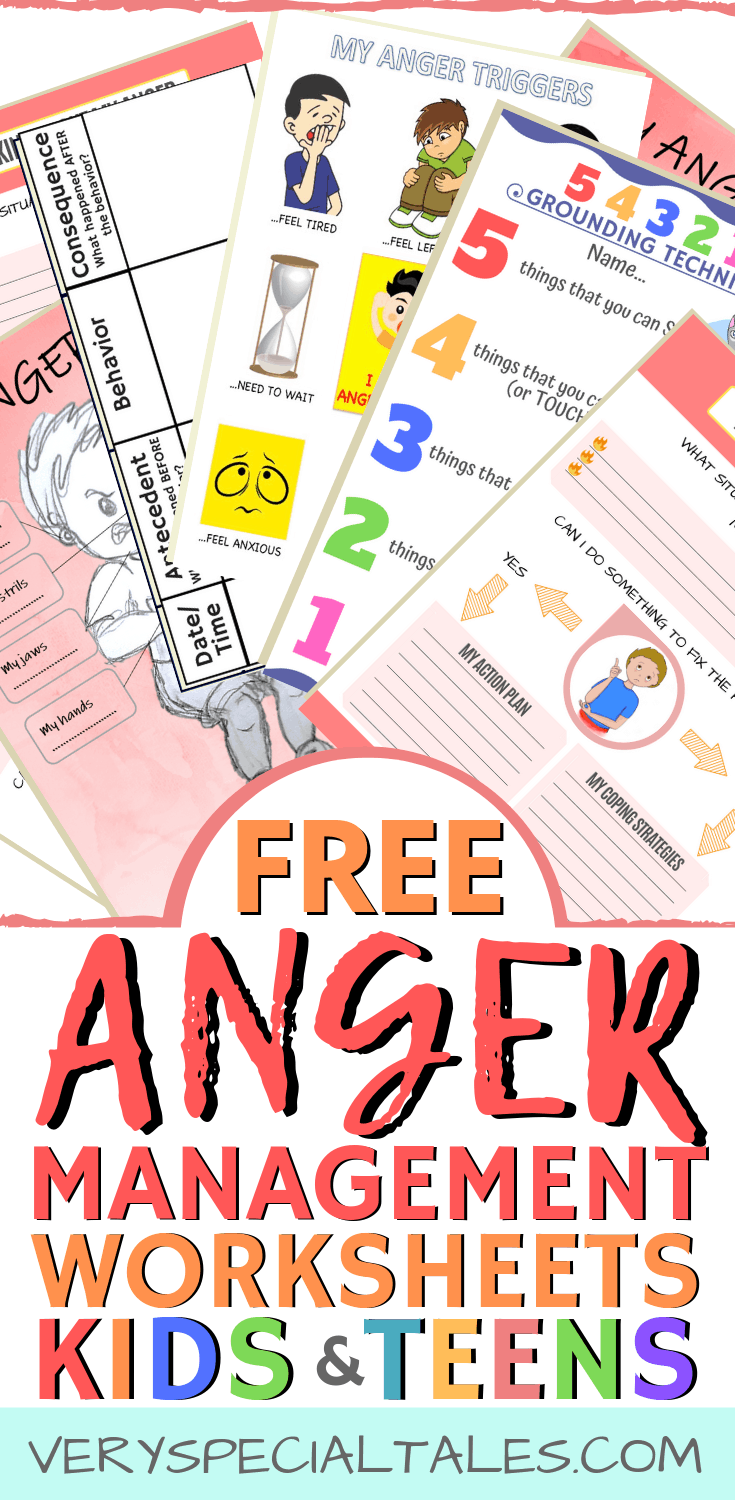 free printable anger management worksheets for youth