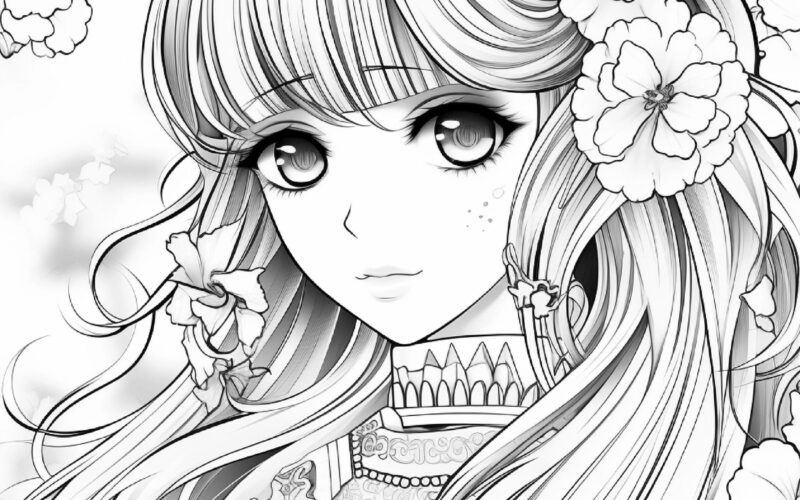 Anime Coloring Pages 200 Pages Printable Instant Download PDF Best Selling Item Etsy Coloring Book Trending On Etsy Etsy