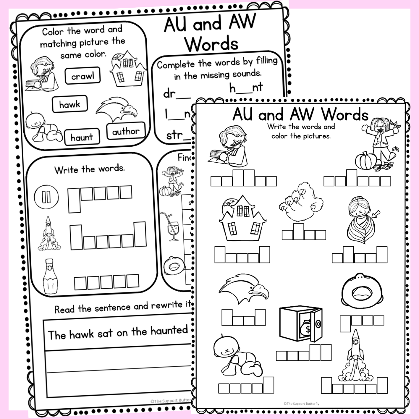 AU And AW Diphthong Worksheets Made By Teachers AU And AW Diphthong Worksheets Made By Teachers