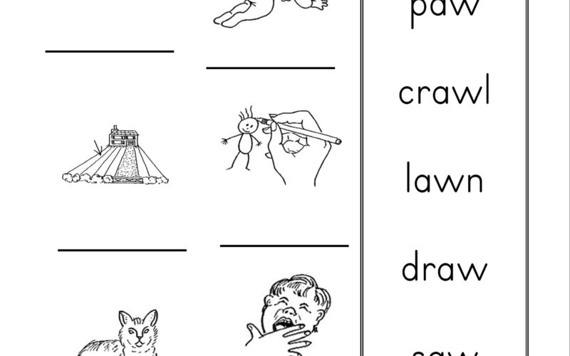 Aw Phonics Worksheets SOUND IT OUT PHONICS