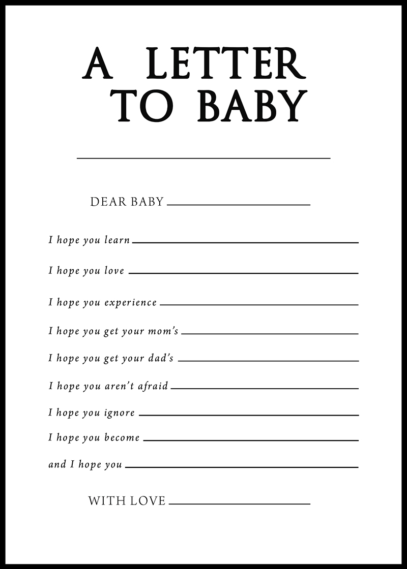 baby shower printable games