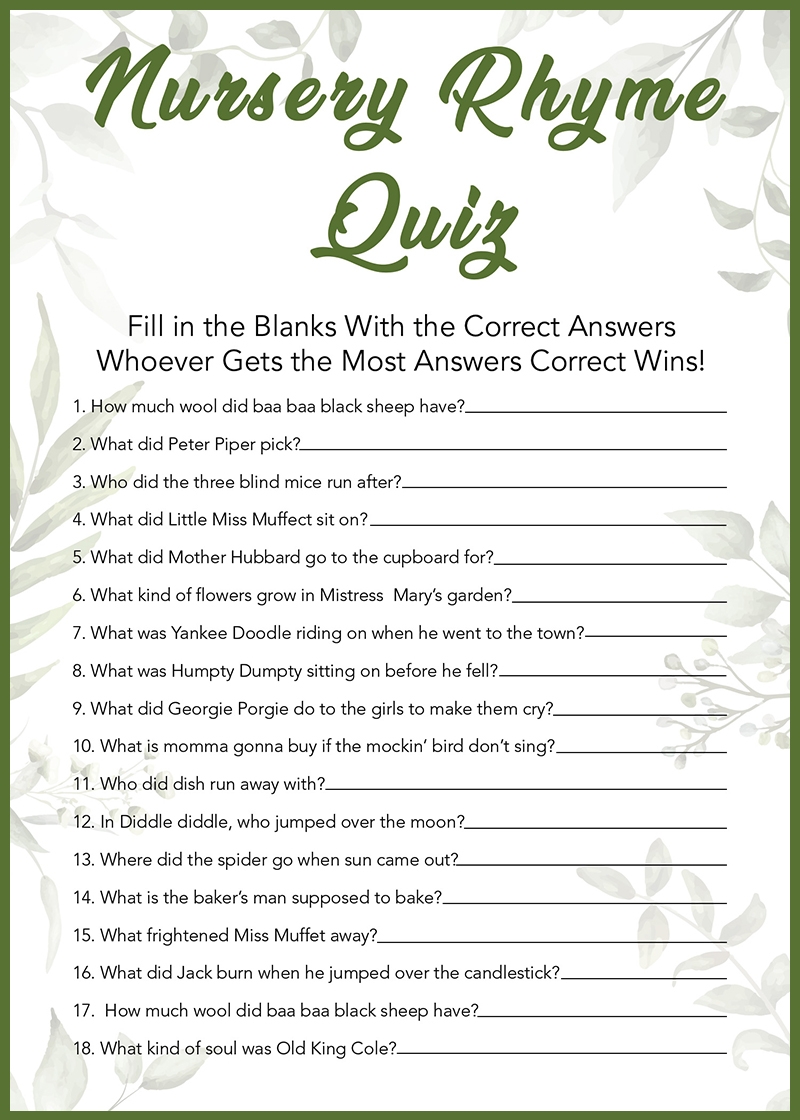 free printable baby shower games pdf