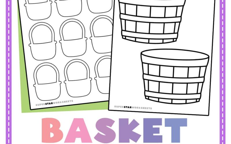Basket Template Free Printables Superstar Worksheets
