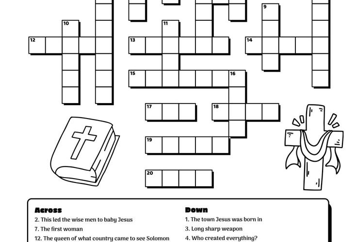 Bible Crossword Puzzle 6 Free PDF Printables Printablee