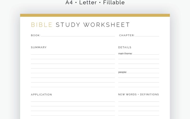 Bible Study Worksheet Fillable Printable PDF Journaling Devotional Journal Printable Bible Study Christian Diary Instant Download Etsy