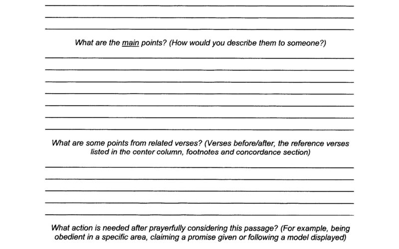 Bible Study Worksheets Cchrisholland