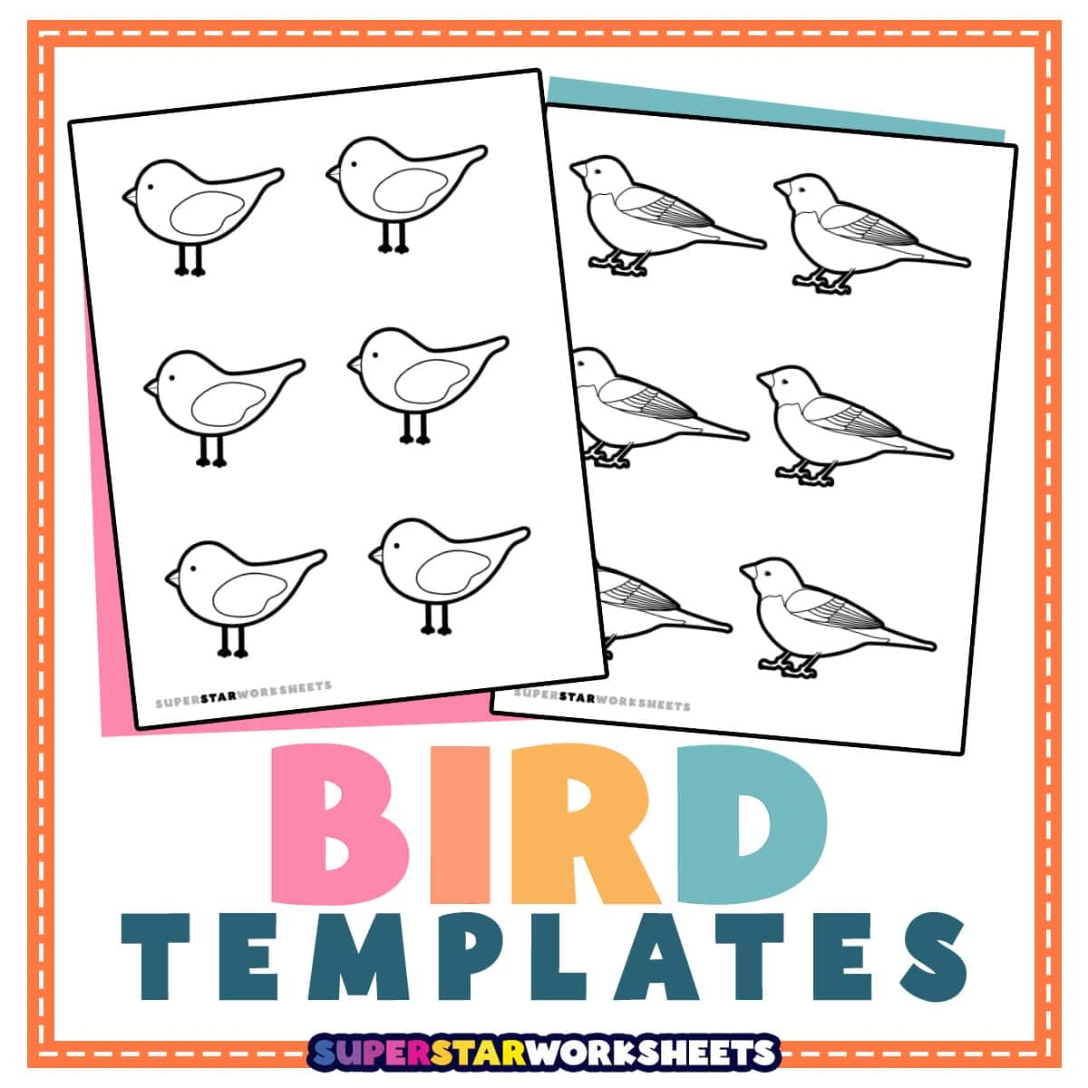 Bird Template Free Printables Superstar Worksheets