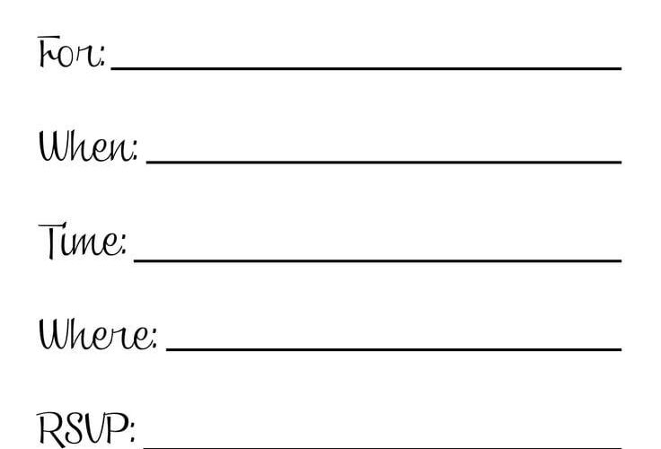 Blank Party Invitation