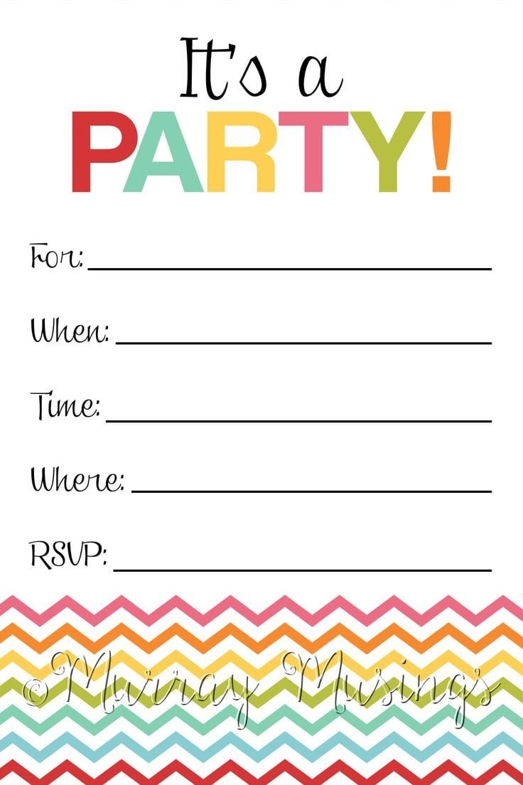 Blank Party Invitation